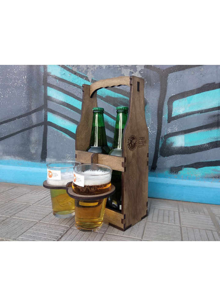 Подарочные пивные бокалы 2 шт с ящиком под пиво BEER BOX| Capsboard.com